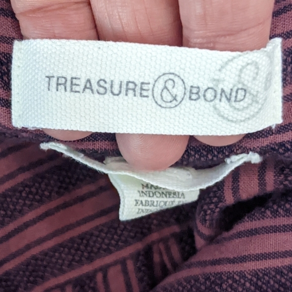 Treasure & Bond Boyfriend Fit Button Down Sz XS - Picture 11 of 13
